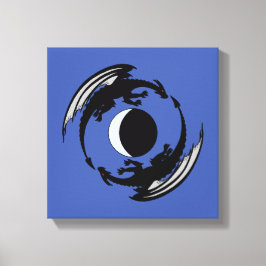 Moon Dragons Fantasy Design Canvas Afdrukken