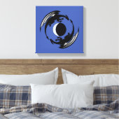 Moon Dragons Fantasy Design Canvas Afdrukken (Insitu (Slaapkamer))