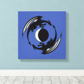 Moon Dragons Fantasy Design Canvas Afdrukken (Insitu (Houten vloer))