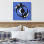 Moon Dragons Fantasy Design Canvas Afdrukken (Insitu (Slaapkamer))