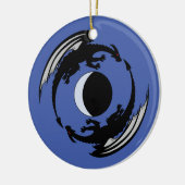 Moon Dragons Fantasy Design Ceramic Ornament (Links)