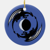 Moon Dragons Fantasy Design Ceramic Ornament (Achterkant)