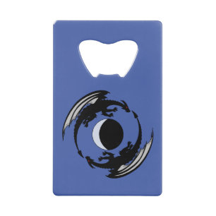 Moon Dragons Fantasy Design Credit Kaart Bottle Op Creditkaart Flessenopener