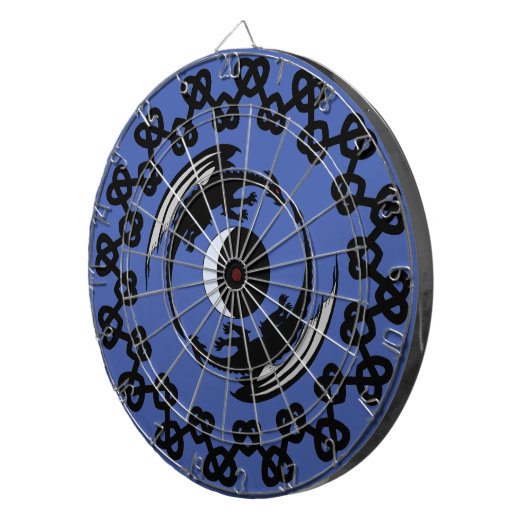 Moon Dragons Fantasy Design Dartboard Dartbord (Voorkant Rechts)