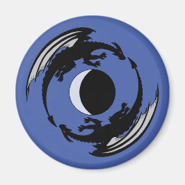 Moon Dragons Fantasy Design Magnet