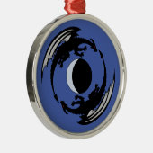 Moon Dragons Fantasy Design Metal Ornament (Rechts)
