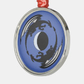 Moon Dragons Fantasy Design Metal Ornament (Links)