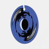 Moon Dragons Fantasy Design Metalen Ornament (Voorkant links)