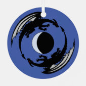 Moon Dragons Fantasy Design Metalen Ornament (Achterkant)