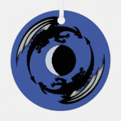 Moon Dragons Fantasy Design Metalen Ornament (Voorkant)