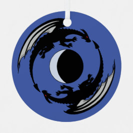Moon Dragons Fantasy Design Metalen Ornament