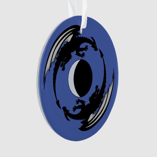 Moon Dragons Fantasy Design Ornament (voorkant)