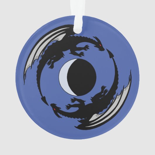 Moon Dragons Fantasy Design Ornament (achterkant)