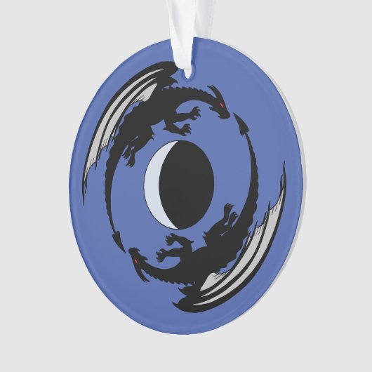 Moon Dragons Fantasy Design Ornament (voorkant)