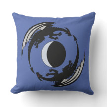 Moon Dragons Fantasy Design Outdoor Pillow