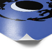 Moon Dragons Fantasy Design Photo Print Foto Afdruk (Hoek)