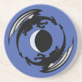 Moon Dragons Fantasy Design Sandstone Onderzetter (Voorkant)
