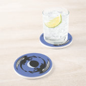 Moon Dragons Fantasy Design Sandstone Onderzetter (Zijkant)