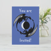 Moon Dragons Fantasy Design uitnodiging (Staand voorkant)