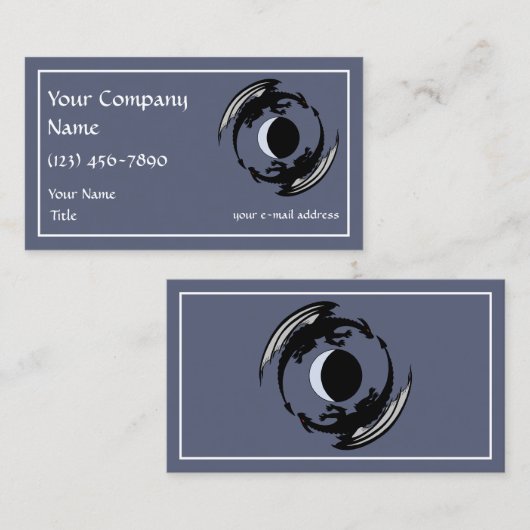 Moon Dragons Fantasy Design Visitekaartje (Voorkant / Achterkant)