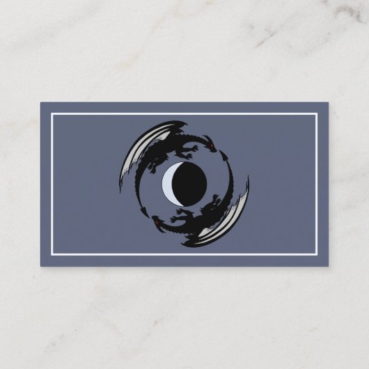Moon Dragons Fantasy Design Visitekaartje (Achterkant)