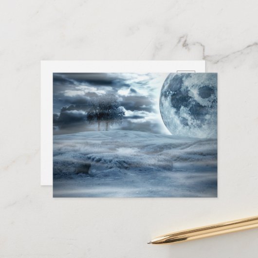 Moon Dream Briefkaart (Voorkant / Achterkant in situ)