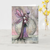 Moon Dream Fantasy Fairy Wenskaart Kaart (Gele Bloem)