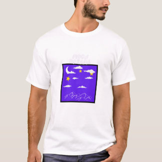Moon Dreams - nachtelijke hemel met bergen en ster T-shirt
