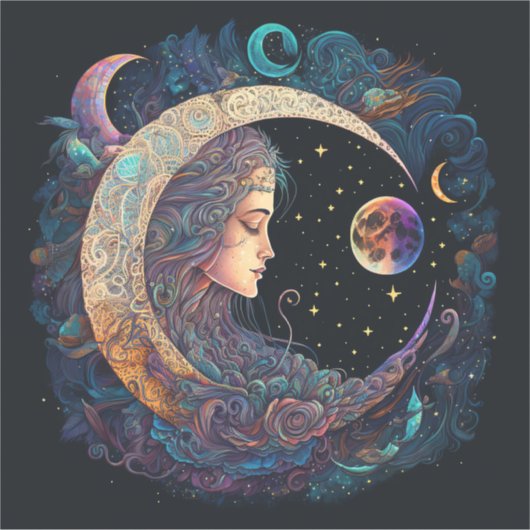 Moon Dreams Vinyl Sticker (Voorkant)