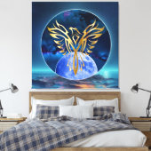 Moon Eagle Canvas Afdruk (Insitu (Slaapkamer))