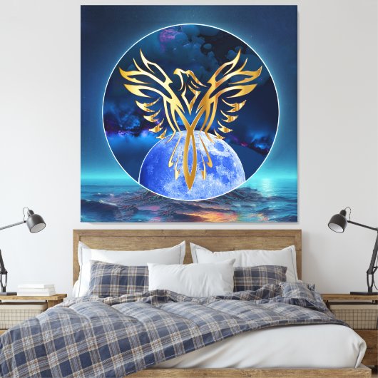 Moon Eagle Canvas Afdruk (Insitu (Slaapkamer))