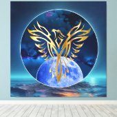Moon Eagle Canvas Afdruk (Insitu (Houten vloer))