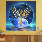 Moon Eagle Canvas Afdruk (Insitu (Woonkamer))