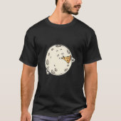 Moon Eating Pizza Pizza T-shirt (Voorkant)