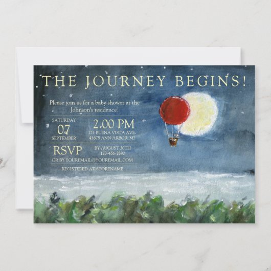 Moon Eclipse Baby shower Uitnodigen Kaart (Voorkant)