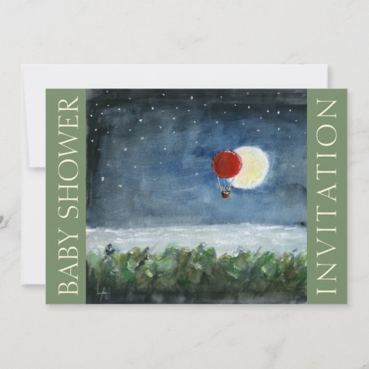 Moon Eclipse Baby shower Uitnodigen Kaart (Achterkant)