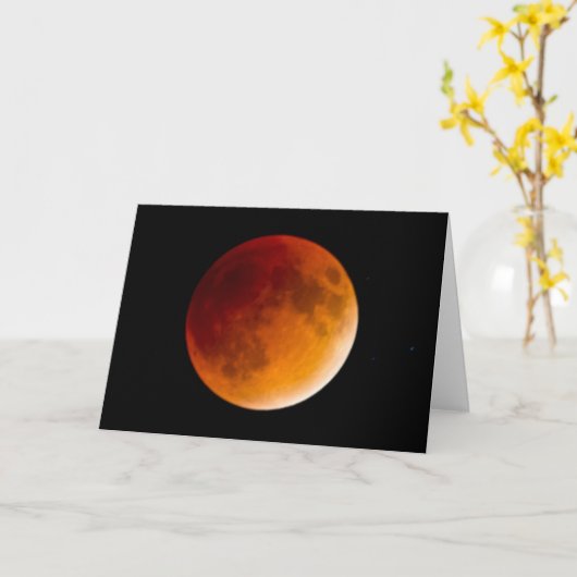 Moon Eclipse Blood Moon | Mendota Heights Kaart (Gele Bloem)