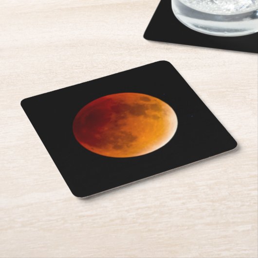 Moon Eclipse Blood Moon | Mendota Heights Kartonnen Onderzetters (Schuin)