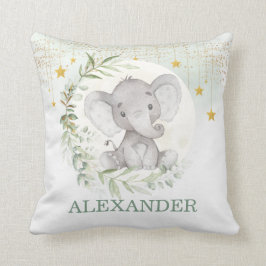 Moon Elephant Greenery Gold Twinkle Little Star Kussen