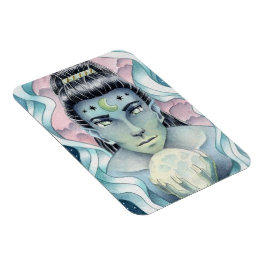 Moon Elf Waterverf Magneet (Rechterzijde)