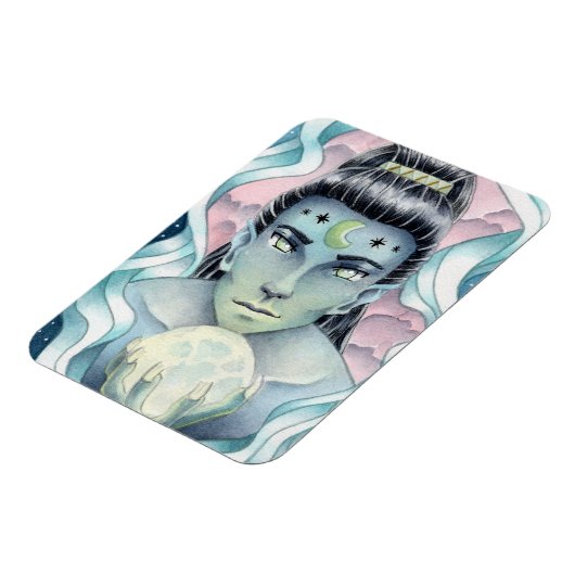 Moon Elf Waterverf Magneet (Linkerzijde)