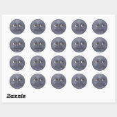 Moon emoji-stickers ronde sticker (Vel)