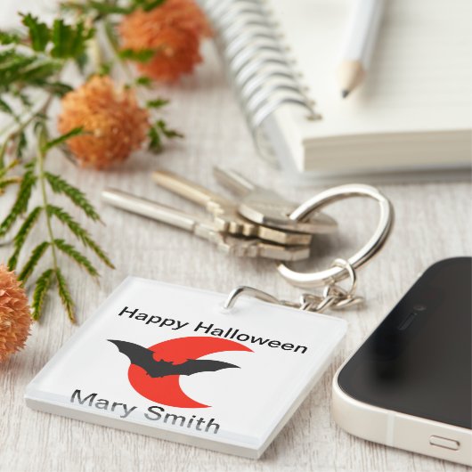 Moon en Bat Sleutelhanger (Voorkant Rechts)