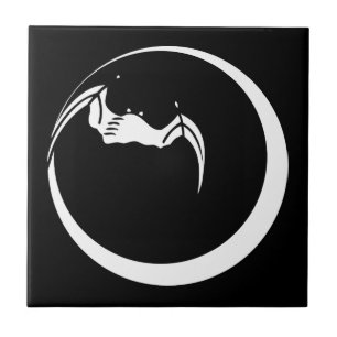 Moon en bat tegeltje