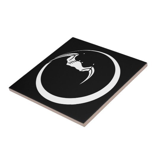 Moon en bat tegeltje (Zijkant)