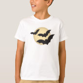 Moon en Bats Halloween T-shirt (Voorkant)