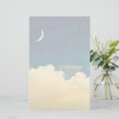 Moon en Cloudscape Briefpapier (Staand voorkant)