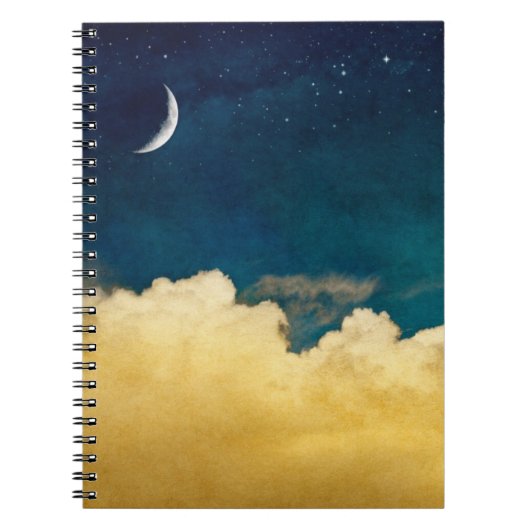 Moon en Cloudscape Notitieboek (Voorkant)