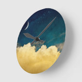 Moon en Cloudscape Ronde Klok (Hoek)
