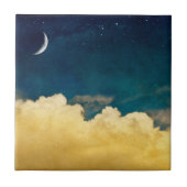 Moon en Cloudscape Tegeltje (Voorkant)